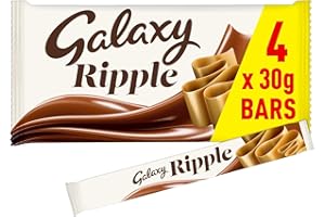 MARS Galaxy Ripple Milk Chocolate Bars, 4 x 30g, Chocolate Multipack, Ideal for Gift, Snacks or Hamper