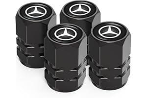 ACHARD Car Tyre Valve Caps,Car Dust Caps, Leak-Proof Wheel Caps for Car Tyres,Car Accessories,Black(4 Pcs)