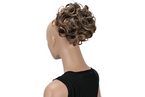 CAISHA Bun Hairpiece Ponytail Topknot Hepburn-Bun Scrunchie Updo Brown Mix HK107