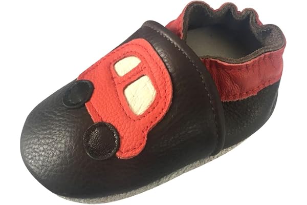 LSERVER Chaussure en Cuir Souple Chaussons pour Enfant Bébé Garçon Fille