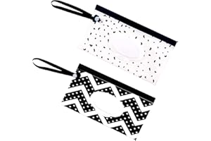 SAVITA 2 Piezas Bolsa de Toallitas Húmedas, EVA Reutilizable Dispensador de Toallitas Húmedas Estuche Portátil para Bolsas de Transporte de Toallitas para Bolso de Viaje Bebé (2 Estilos)