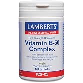 Lamberts Vitamin B50 Complex | High Potency for Energy and Nervous System | With Choline and Inositol | 120 Tablets | 4 Month