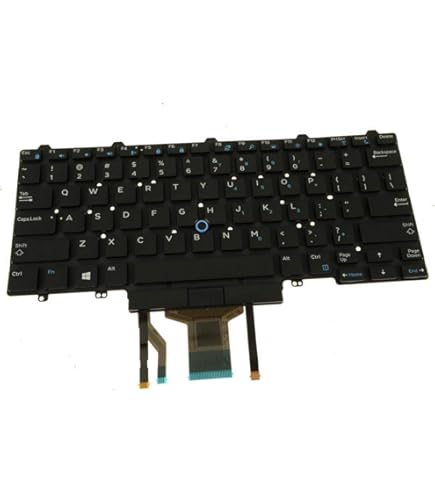 KbsPro Clavier Italien Pour Dell Latitude E7480 E7490 E7450 E5470 E5450 E5480 E5490 E7470 5480 5490 7480 7490 Rétroéclairé Avec Pointer, Noir - Foto 10