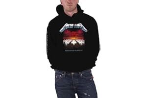 Metallica Hoodie Master of Puppets Tracks Official Mens Black Pullover