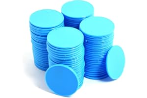 Smartdealspro 100pcs 32mm/1.26 Pollici Plastica Opaca Contatori Dischi Mini Poker Chip Gettoni di Gioco con Scatola di Immagazzinaggio