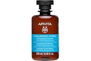 Apivita Champú Hidratante - Champú Natural Hidratante con Ácido Hialurónico, Aloe y Miel - Ofrece Hidratación Profunda, Control del Frizz y Previene la Rotura y las Puntas Abiertas