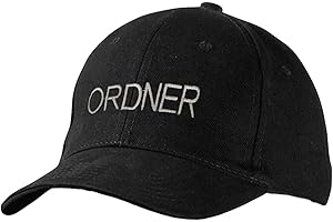 Fan-O-Menal Baseballcap mit Stick - Ordner - 68314 schwarz - Cap Kappe Baumwollcap