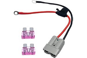 WINWILL 600 V 50 Amp Batteriekabel, Schnellverbinder, 10 Gauge Batteriekabel mit O-Ring und Sicherungen für Batteriestromübertragung