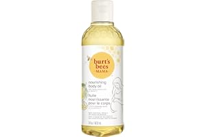 Burt's Bees Body Oil for Pregrancy Stretch Marks, with Vitamin E, Sweet Almond Oil & Lemon Oil, 147.8ml