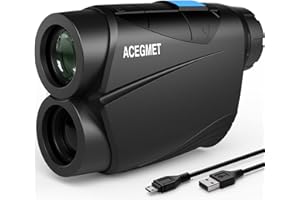ACEGMET Golf Rangefinder, USB Charging Range Finder Golf, 650 Yards Golf Range Finder, Flag Lock and Pulse Vibration Laser Rangefinders, Fast Focus and Continuous Scan Golf Rangefinder with Slope