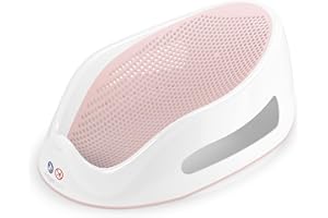 Angelcare - Baby Bath Support - Soft Touch Support - Water Level Indicator - Ideal for Babies Less Than 6 Months Old - Pink
