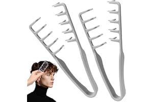DANDIN 2 Stück Textur Kamm, Haarkamm Männer Frauen,Lockenkamm, Styling Kamm mit Texture Comb, Volumenwerkzeug für Wurzeln, Lifting Haarwurzeln Haarbürste, Sorgt für Volumizing im Haar an den Wurzeln