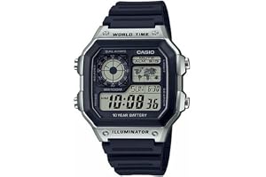 Casio – Watch AE-1200WH-1CVEF – herrklocka – vattentät – digital – med elastiskt band –