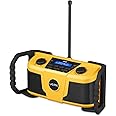 UEME Worksite Rugged Radio | 4000mAh USB Rechargeable Battery | DAB+, DAB, FM | Bluetooth, AUX Input | 5W Output - Yellow
