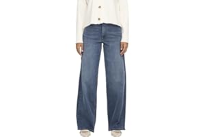 ONLY Damen Onlmadison Icon Hw Wide DNM Cro300 Noos Female Jeans mit Weitem Bein Onlmadison Hohe Taille Weiter Beinschnitt Jeans