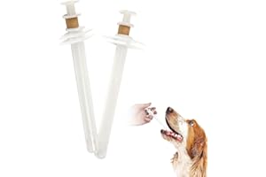 Sikweny 2 Pièces Lance Pilule Chat Poignée Ronde Lance Pilule pour Chat Conception de la Fourche Coupeur de Comprimé Petit et Portable pour Crème Nutritionnelle Capsule Molle Pilule Comprimé