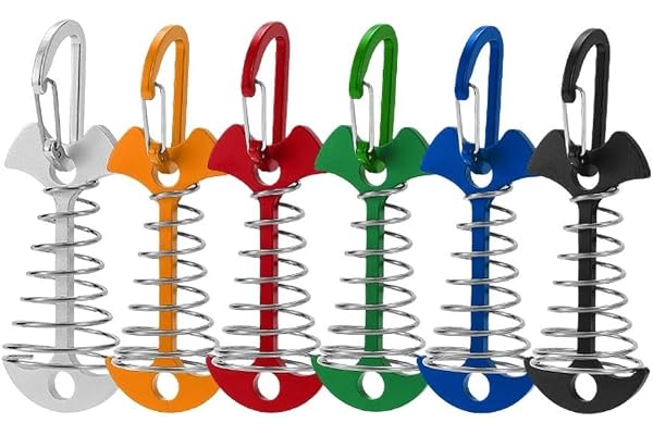 Utomhusdäcksankar, 12 st däckankar med karabiner, aluminium tältpinnar fästningssats, för trädäck camping vandringsmöbler