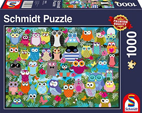 Preisvergleich Produktbild Schmidt Spiele Puzzle 58332 - Eulen-Collage II, 1.000 Teile Puzzle