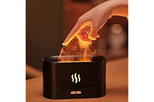BOMKRA Flame Essential Oil Diffuser for Home Diffuser Night Lights Auto Off Function Home Office Super Quiet Air Humidifier Aromatherapy Diffusers for Essential Oils