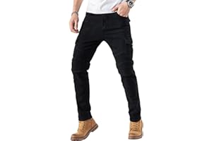 Generisch CTBQiTom Herren Motorradhose Bewaffnet Biker Jeans Motorradhose mit Abnehmbarem CE Armour
