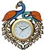 Divinecrafts Beautiful Wooden Peacock Emboss Painting Wall Clock (Multicolor) RS.599.00