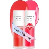 NOONI Lip Oil Duo Set - Appleberry &amp; Applecherry, 2 x 3.5 ml | Long Lasting &amp; Moisturizing for Dry Lips | Glossy Finish, Vega