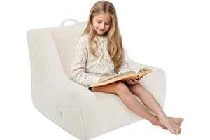 ‎MEMORECOOL MeMoreCool Sitzsack Kinder, Baby Sessel mit Füllung Jungen und Mädchen, gemütliches Sofa mit Tasche für Spielzimmer, Sitzsäcke fürs Kuschelecke Kinderzimmer, Beige
