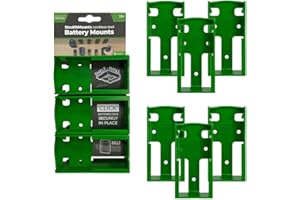 StealthMounts Batteriehalter für Festool 18v | Kabelloser Akkuhalter für Festool 18V-Elektrowerkzeuge | 6er-Pack | Grün Batterie-Organizer für Festool 18 V