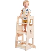 KYWAI&reg; Montessori Premium Learning Tower From 1 year, Large Size Learning Tower Optimal for Spanish Kitchens, Double Barrier,