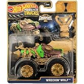 Hot Wheels JDV96 Monster Trucks BIG FOOT TROPHY ŞAMPİYONLARI TEKLİ ARABA - WRECKIN WOLF JMV65-JDV96