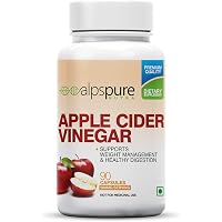 alpspure Nutra Apple Cider Vinegar 500 Mg Per Serving (90 Capsules, Pack of 1)