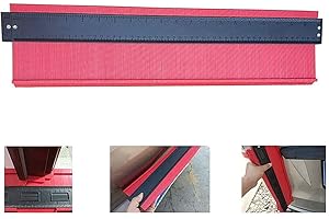 SESERRYY 50cm Jauge De Contour 20inch Profil Professionnel Large, Mesurer Formes Irréguliers Contour Idéal, Pour Le Travail Bois, La Carrosserie, Conduits Tuyaux Bobinage, Cadres Circulaires, Carrelage, Rouge