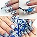 288Pcs Nail Vinyl Stencils Nail Art Decoration Sticker Set Nail DIY Decoration Tools Art Design Tips Decals, 24 Sheets