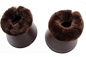 Merauno Sheep wool Over Reach Boots Bell boots Jumping Boots Genuine Sheep wool Upper Rim Artificial Leather Neoprene Down Soft Shock Absorption