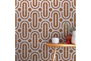 壁涂鸥 BACKGROUNDTURNOVER 40cm Geometric Artdeco Pochoir Pour Murs Grande Peinture Mandala Grands Pochoirs Cadres De Décoration Motif De Meubles Les Graines Décor De Sol Motifs De Niche Murale Scrapbooking Carreaux