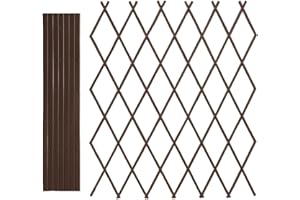 Virsus 1 Traliccio Estensibile in PVC 7113, misura 100x200 cm, per sostegno a muro di fiori e pianti rampicanti, per decorazione esterni pannello recinzione giardino, terrazzo Vari Colori (marrone)