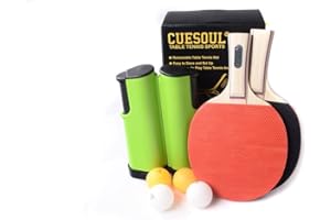 CUESOUL Retractable Anywhere Table Tennis Set with 2 Bats and 4 Balls