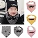 SZTARA Baby Kids Moustache Triangular Bandage Feeding Saliva Bib Scarf Towel Cotton Grey