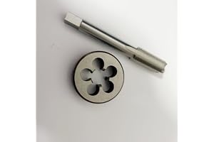 Gängtapp och skärjärnsats, M14 x 1 mm, gängskärning, fingängad skärsats, rak räfflad gängskärare, snabbstål material, gänga s