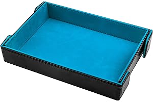 SIQUK Tablero de Dados Magnético Bandeja de Dados Rectangular Tablero de Dados Plegable Dice Tray para DND RPG, Azul Cielo