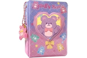 YAHUIPEIUS Mini album fotografico da 7,6 cm, 40 tasche Kpop Photocard, porta foto vuote a forma di cuore di amore