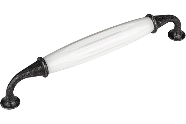 SOTECH 5 x handtag 160 mm porslin JOHANNA polerad silverfinish