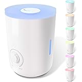 Janolia Humidificateur d'air 1.3 L , Longtemps d'Autonomie Silencieuse avec Grand Réservoir d'Eau, Diffuseur d'Arôme…