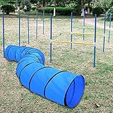 Yahee Hundetunnel Hundesport Training Reifen + Hunde Agility Hürden und Slalom-Stangen-Set