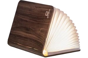 Gingko Smart Book Light in Legno Naturale - Noce