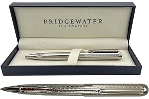 Bridgewater Pen Company Executive Ball Point Pen Collection, Boxed & Sleeved (Warwick, Nickel)