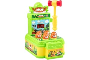Bagima Whack-a-mole Spiel, elektronisches Mini-Arcade-Spielzeug, Hammerspiel-Spielzeug, interaktives Puzzlespiel für Kleinkinder, Kinder, Mädchen und Jungen im Alter von 3-6 Jahren.