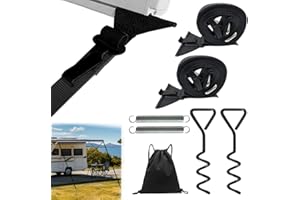 PASLFC Storm band awning caravan, awnings, storm protection, storm tape for awning, storm bands awning, caravan hold down side kit for most motorhomes and caravans