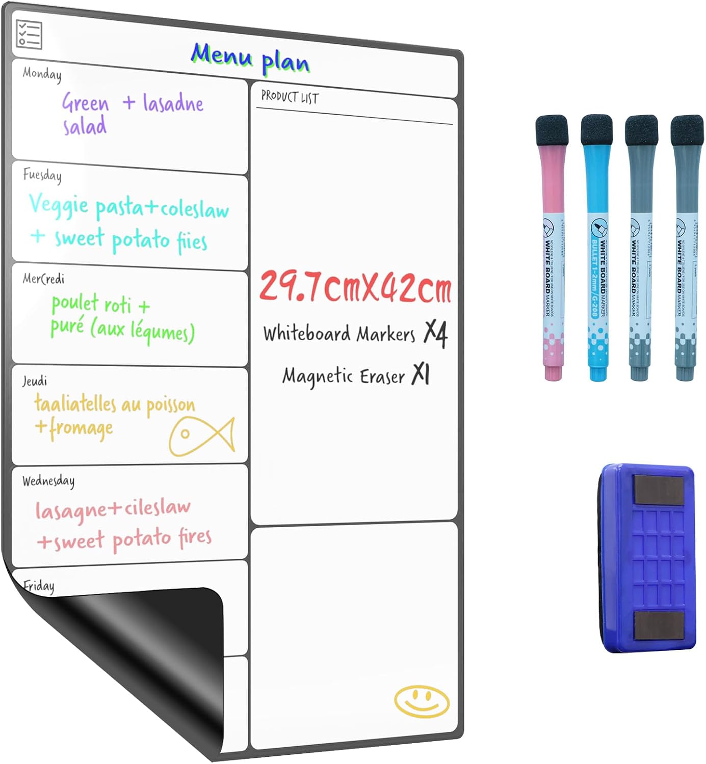 Faut-il Acheter le Magnetisk Whiteboard A3 för Kylsk p Veckoplan (Sélection) ? Notre Avis