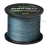DYMALAN Geflochtene Angelschnur 4 Stränge 80lb PE Super Line - Abrieb-Widerstand-Angelschnur - Null Stretch - Dünner Durchmesser für Salzwasser & Süßwasser